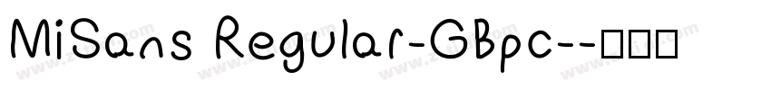 MiSans Regular-GBpc-字体转换